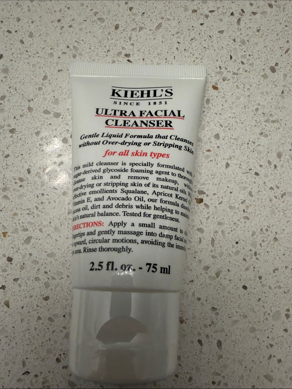 New Kiehl's Ultra Facial Cleanser - White Tube with Black Text